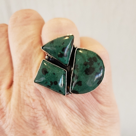 New Ruby Zoisite 925 Silver Ring. - Picture 4 of 7